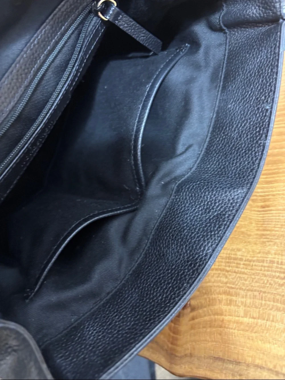 Nordstrom Minimal Black Pebbled Leather Backpack